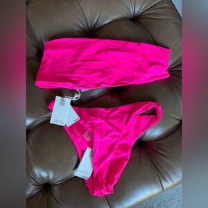 Good American Neon Pink Swimsuit / Bikini
